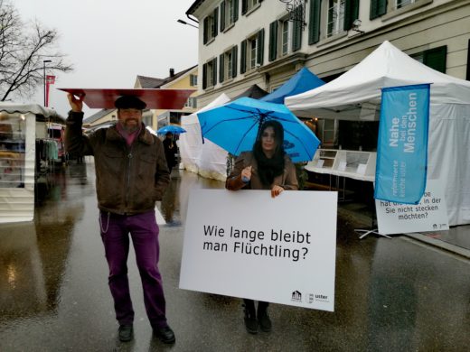 Remy Besuch und Nesrin Aymen auf dem Ustermarkt