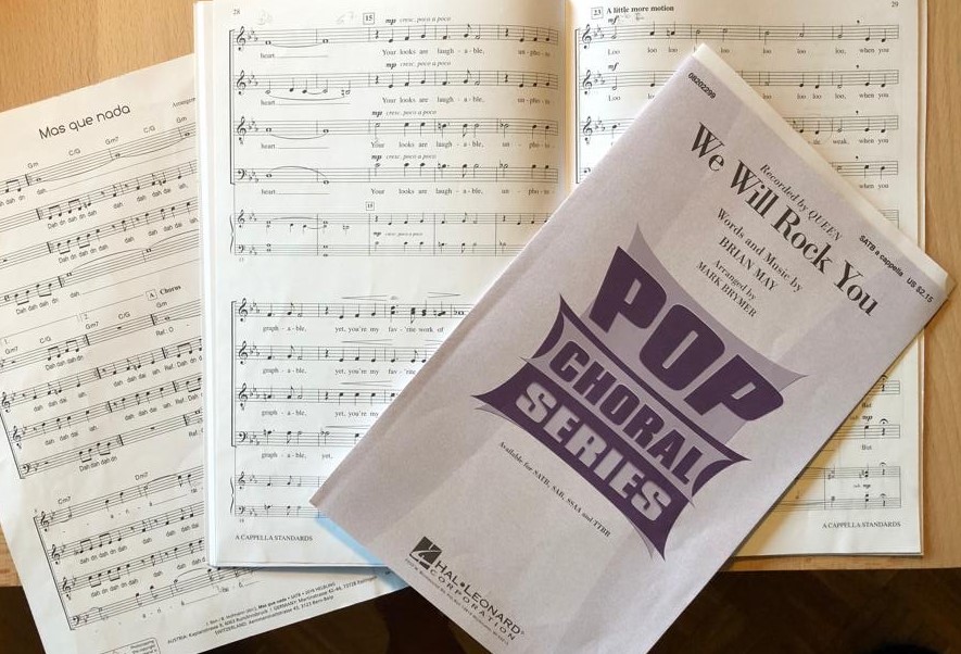 Gesangsnoten - z.B. we will rock you von Queen