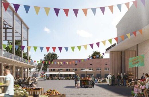 Visualisierung des geplanten Regals auf dem Zeughaus